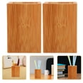 thumbnail image 4 of UPKOCH 2Pcs Pen Holders Bamboo Rectangular Simple and Classic for Eco Friendly Users, 4 of 10