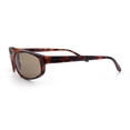 thumbnail image 6 of Trendy Retro 90s Fashion Thin Plastic Rectangular Oval Wrap Sunglasses [Tortoise - Brown], 6 of 8
