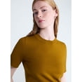 thumbnail image 5 of Free Assembly Women's and Women's Plus Cozy Yarn Sweater Tee with Short Sleeves, Sizes XS-4X, 5 of 6