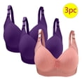 thumbnail image 2 of SHTXOZHI Wireless Bras for Women Push Up No Wire Bras Full Coverage Comfort Everyday Bras 3 Pack, 2 of 3