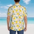 thumbnail image 6 of Balery Flowers and Butterflies Print Men's Hawaiian Shirts Short Sleeve Beach Shirt Relaxed Fit Vacation Button Down Shirts-3X-Large, 6 of 9