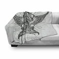 thumbnail image 3 of Eye Soft Flannel Fleece Blanket, All Seeing Eye of Providence Hand Drawn Vintage Style Winged Angel Seraphim Inspired, Cozy Plush for Indoor and Outdoor Use, 50" x 70", Black White, by Ambesonne, 3 of 6