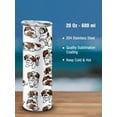 thumbnail image 4 of WIRESTER 20oz Stainless Steel Tumbler with Plastic Straw for Coffee, Tea, Shake, Smoothie, Wine, Water, Hot Cold Drink - Shih Tzu Funny Playful Postures, 4 of 6