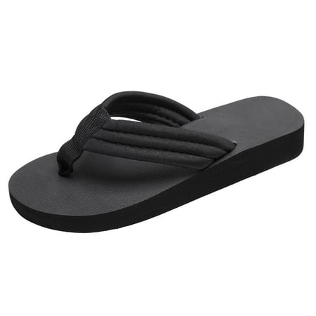 

HSMQHJWE Wide Flip Flops For Women Flip Flops Platform Thong Sandals Comfortable Beach Casual Indoor Outdoor Walking Summer Shoes