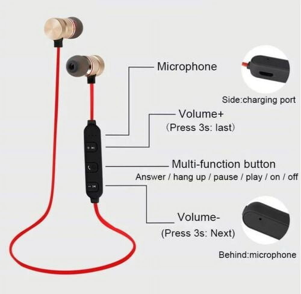 Bluetooth Headphones Neckband,Deep Bass Bluetooth Earbuds IPX7 Sweatproof Magnetic Wireless Earphones(CVC6.0 Noise Cancellation, 1