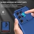thumbnail image 3 of for Samsung Galaxy S21 Ultra 5G Case with Slide Camera Cover, Armour Silicone TPU Bumper Tough PC Cover with Kickstand, Military Shockproof Protective Phone Case for Samsung S21 Ultra Dark Blue, 3 of 14