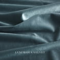 thumbnail image 6 of NICETOWN Velvet Blackout Curtains 96 inches Long, Rod Pocket & Back Tab Thermal Drapes Luxury Room Darkening Window Treatments for Bedroom, Stone Blue, W52 x L96, 2 Panels, 6 of 8
