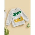 thumbnail image 3 of FEORJGP Toddler Baby Boys Girls Sweatshirts 6M 1T 2T 3T 4T Kids Long Sleeve Pullovers Fuzzy Shamrock Embroidery Jumpers Round Neck Loose Tops Infant Casual Daily Soft Clothes for Spring Fall, 3 of 9