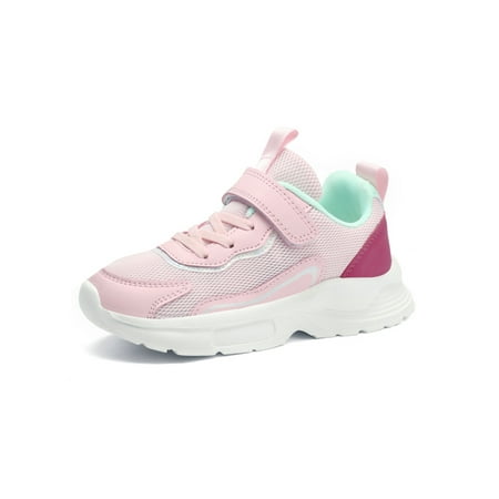

Daeful Girl Athletic Shoes Sport Running Shoe Platform Sneakers Lightweight Mesh Trainers Children Casual Pink 4Y