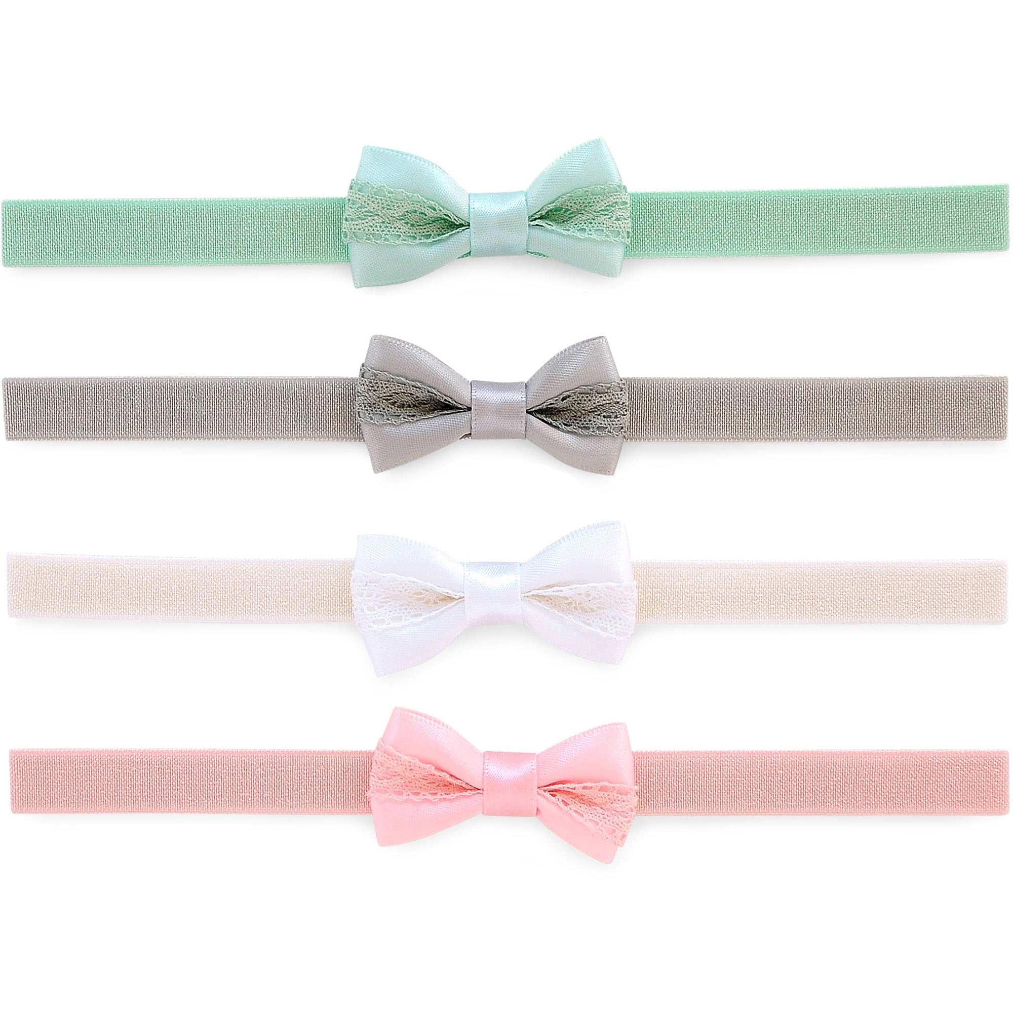 Child Of Mine By Carter S Newborn Baby Girl 4 Pack Satin Bow Child Of Mine By Carter S Newborn Baby Girl 4 Pack Satin Bow Headwrap Com