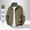 B_ Army Green, variant on Mens Water Repellent Bomber Jacket Men Short Stand Collar Outer Coat, Ribbed Cuffs Minimalist Silhouette for Daily Office Errands Brown M