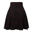 thumbnail image 3 of Dpytoraw Women Fashion Retro Punk Plaid Print Skirt Strap Zipper Short Skirt Stretchy Denim Skirt with Pockets Purple, 3 of 5