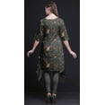 thumbnail image 3 of Bimba Gray Dry Leaves & American Goldfinch Bird Printed Asymmetrical Kurti Tops for Women Indian Summer Dress Tunic X-Large, 3 of 6