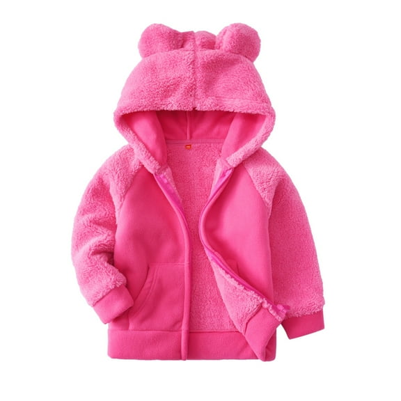 Kids Hoodies Kids Hoodies for School Bear Ears Shape Warm Hoodies Clothes Toddler Zip Up Light Jacket Sweatshirt Outwear For Baby Boys Girls