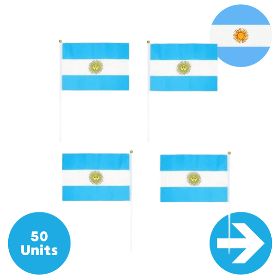 Combo X 50 Unidades Bandera Argentina 20cm Patria - Patrio