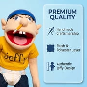 Handmade Jeffy Puppets, Plush Fabric, 23 inch