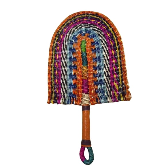 Voiceine Straw Fan Woven Fan Photo Prop Hand Fan Handheld Fan Straw Woven Craft