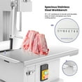 thumbnail image 3 of 1500W 110V Stainless Steel Electric Bone Saw Machine, Meat Bandsaw with 0.04"-4" Thickness & 8 Saw Blades, Frozen Meat Cutter, Meat Cutting Machine for Beef, Turkey, Food Processing, 3 of 21