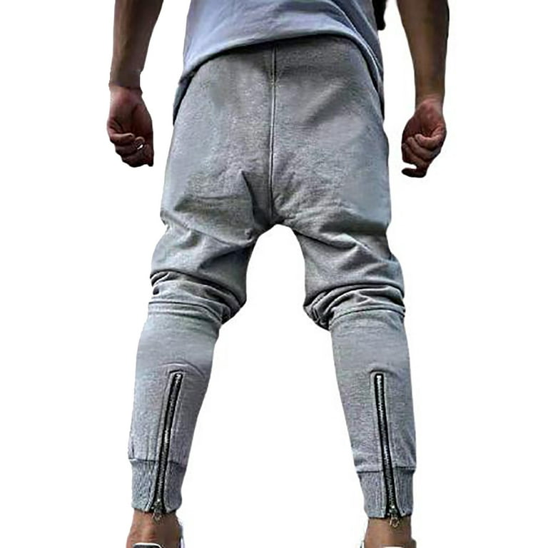 YWDJ Joggers for Men Cargo Men Fashion Casual Loose Sweatpants Long Pants  Gray S