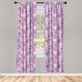 thumbnail image 3 of Ambesonne Paisley Curtains, Art Effects, Pair of 28"x95", Fuchsia Lilac, 3 of 5