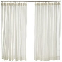 Belle Maison USA, LTD. Splendor Batiste Pleated Curtain Panel, Set of 2