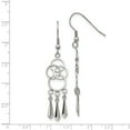 thumbnail image 4 of Stainless Steel Polished Dangle Shepherd Hook Earrings; for Adults and Teens; for Women and Men, 4 of 4