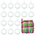 thumbnail image 1 of Uxcell 100 Pcs Potholder Loom Refill Loops, Elastic Potholder Weaving Refill Loops Knitting Kit Supplies in Rainbow Colors for Girls DIY Crafts 7" Weaving Loom, Blanco, 1 of 6