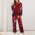 thumbnail image 2 of Sigee Berry Infused Refreshment for Women’s Pajama Sets Long-Sleeved Pjs Sets for Women 2 piece Sleepwear-Small, 2 of 7