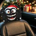 thumbnail image 6 of Headrest Covers With Faces Truck Suv Interior Decor Washable Reusable Protector Funny Car Seat Headrest Cover Cute Cartoon Eyes Protector Car Head Rest Covers With Faces Christmas Headrest For Cars, 6 of 6