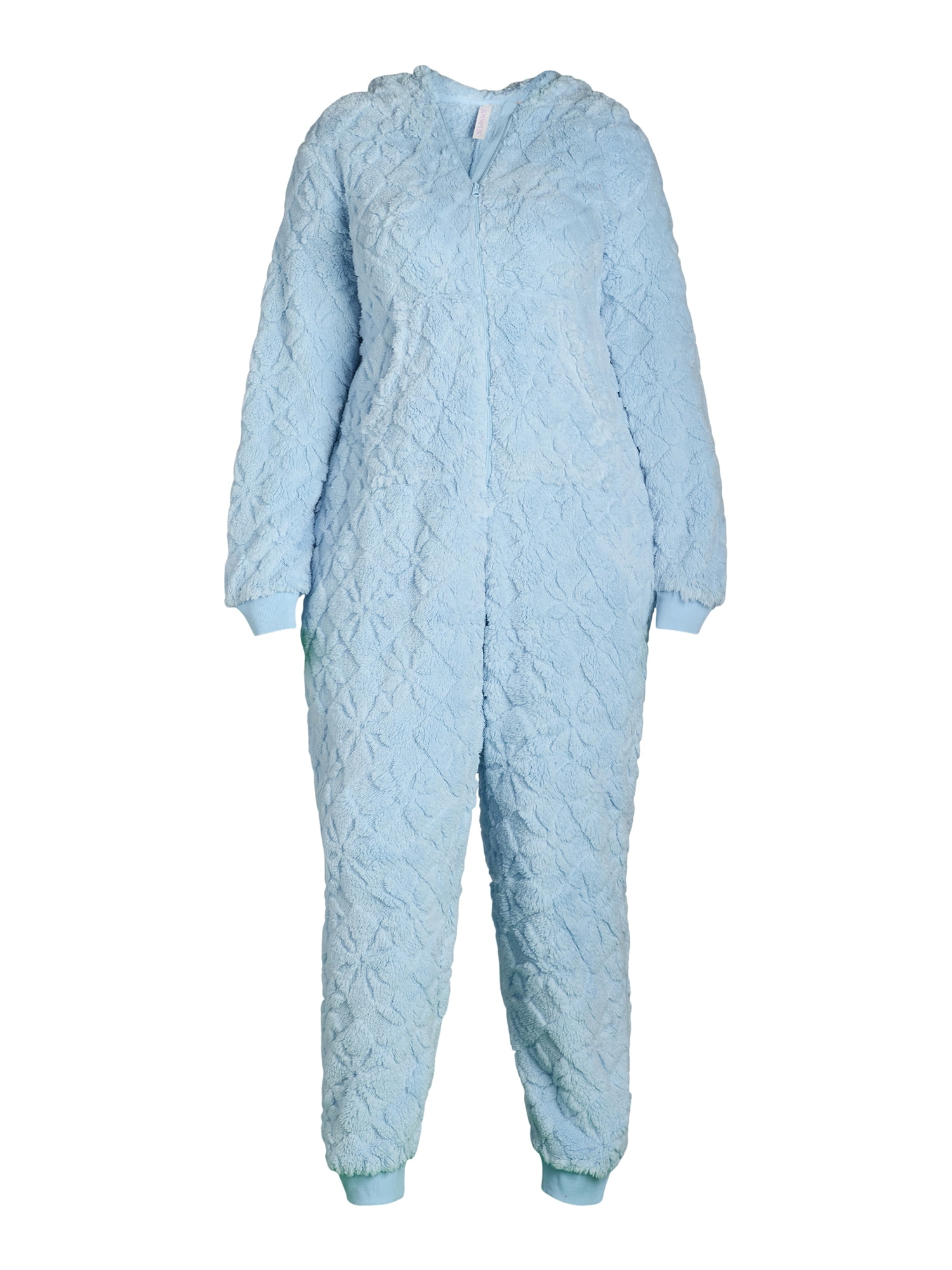 Joyspun Women's Hooded Jacquard Union Suit, Size XS- 3X