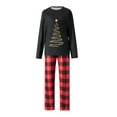 thumbnail image 2 of Nituyy Matching Family Pajamas Sets Long Sleeve Christmas Reindeer Plaid Pjs Striped Women Holiday Sleepwear Homewear, 2 of 10