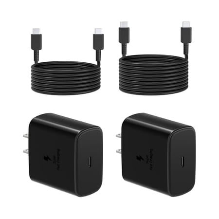 Quyaojz for 45W Samsung Super Fast Charger Block, 2Pack Type C Fast Charging Block with 3FT 6FT USB C Charger Cable Compatible with Samsung Galaxy S24 S23 S22 S21 Ultra/S20/S20 Ultra/Note 20 Ultra