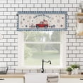 thumbnail image 3 of Valances for Windows 4th of July Independence Day Vintage Red Truck American Flag Stripes Star Kitchen Curtains Valances 54"x18" Blackout Window Treatments Rod Pocket Valance Curtains for Bathroom, 3 of 5