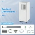 thumbnail image 4 of Giantex Portable Air Conditioners 10000 BTU, AC Unit w/Cool, Fan & Dry Mode, Quiet Standing Air Conditioner, Cools up to 350 Sq. Ft, 4 of 9