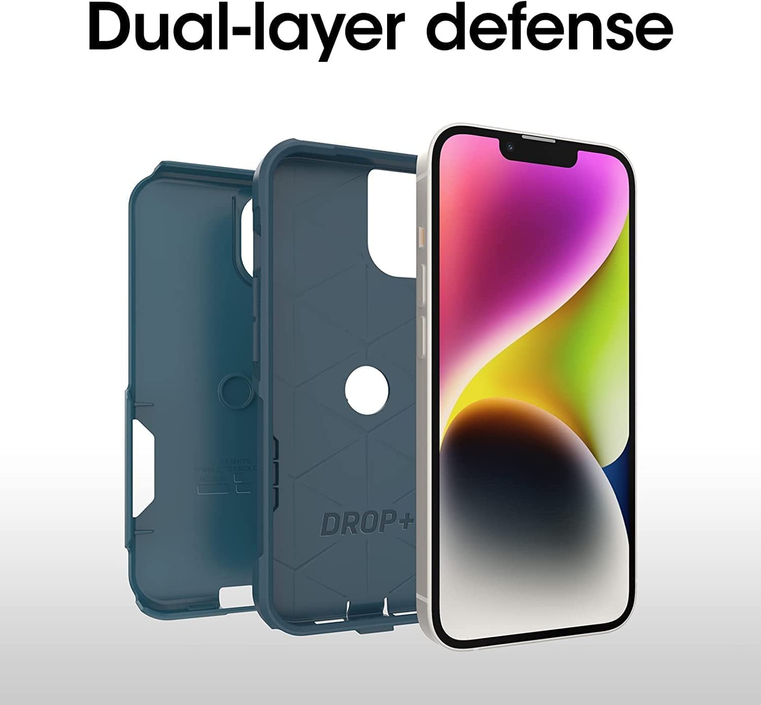 OtterBox Commuter Series Case for iPhone 14 & iPhone 13 Only - Non-Retail Packaging - Don't Be Blue