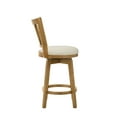thumbnail image 5 of Armen living Isla 26 in. Amber Glow Counter Height Rubberwood Swivel Barstool with Ivory Fabric Seat, 5 of 12