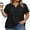 C-Black, variant on Oryer Womens Plus Size Tops V Neck Trendy Tunic Polo Casual Shirts Short Sleeve Womens Blouses Summer