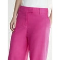 thumbnail image 4 of Scoop Women's and Women’s Plus Linen Blend Tailored Wide Leg Pants, Sizes 0-26W, 4 of 5