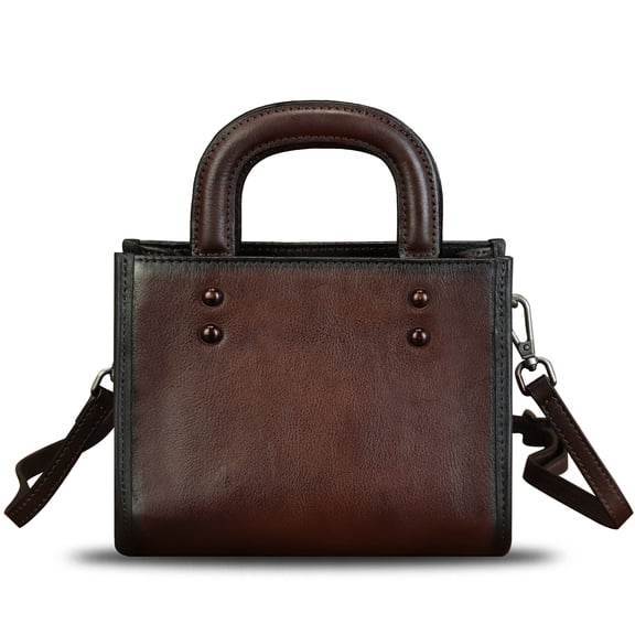 Genuine Leather Small Purse and Handbag Women Vintage Shoulder Bag Crossbody Bag