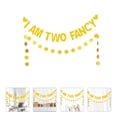 thumbnail image 3 of 2 Pcs Interesting Photo Props Birthday Banners Practical Paper Banners (Golden), 3 of 5