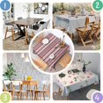 thumbnail image 4 of Red Christmas Folk Pattern Square Tablecloth,Waterproof Square Table Cover,Wipeable Spillproof Washable Table Cover for Home Kitchen Party Decor 60"x60"(152x152cm), 4 of 6