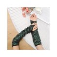 thumbnail image 6 of INSPIRE CHIC Women's Fingerless Gloves Scale Printed Elbow Long Arm Warmers Cosplay with Finger Loop One Size Green, 6 of 6
