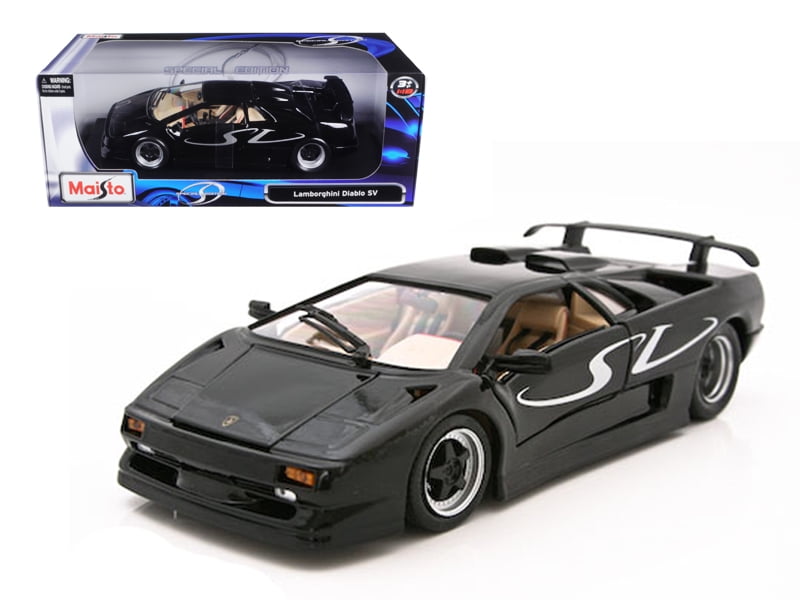 Diablo SV Black 1/18 Diecast Model Car by Maisto