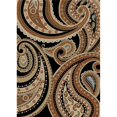 thumbnail image 1 of Mayberry Rug HT7293 8X10 HOMETOWN 7 ft. 10 in. x 9 ft. 10 in. Home Town Deco Paisley Ebony Area Rug, 1 of 3