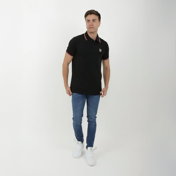 Playera Polo K-Swiss PS008 Para Hombre Color Negro
