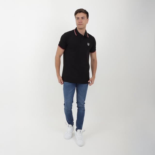 Playera Polo K-Swiss PS008 Para Hombre Color Negro