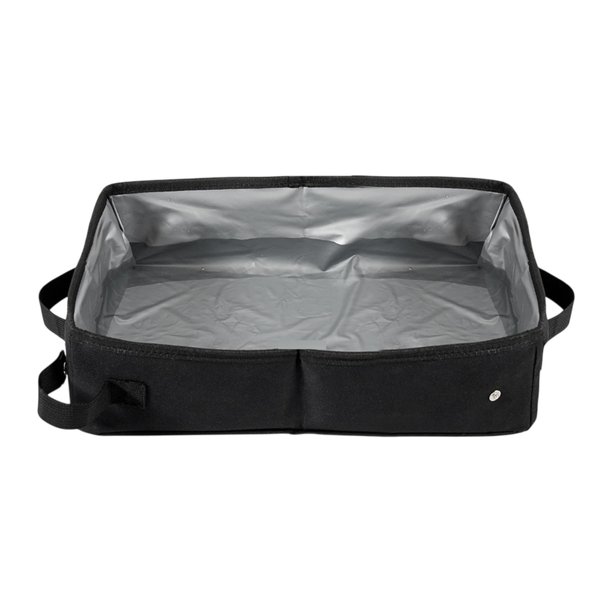 Caja de arena para gatos plegable, ahorra espacio, impermeable, ligera, resistente al desgaste, para viajes Negro l