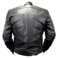 thumbnail image 2 of Perrini Men's Black Motorcycle Leather Jacket Lined with Armor Jacket, 2 of 5