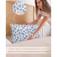 thumbnail image 5 of Hokiten King Size Pillow Cases Set of 2, Pillow Covers for Bed, Blue Coastal Satin Pillowcases with Zipper for Hair/Skin, Pillow Protector Cover, Shell Floral Ocean Retro 20x36 Inches, 5 of 6