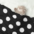 thumbnail image 2 of Pofeuu Black and White Polka Dot Print Puppy Blanket,Dog Blankets,Pet Blanket Cozy Cat Blankets for Indoor Cats, Fuzzy Pet Blanket for Kitten Doggy Dog Blankets-Large, 2 of 8